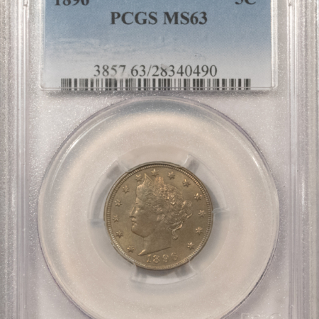 Liberty Nickels 1896 LIBERTY NICKEL – PCGS MS-63, TOUGH!