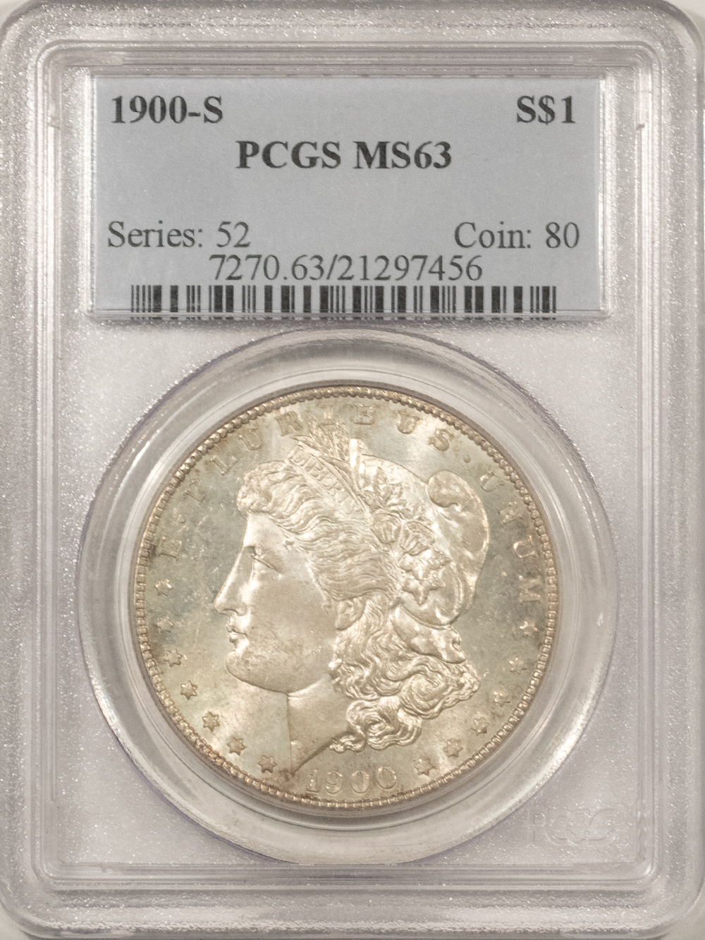 Dollars 1900-S $1 MORGAN DOLLAR – PCGS MS-63, CHOICE! Dollars 1900-S $1 MORGAN DOLLAR – PCGS MS-63, CHOICE!