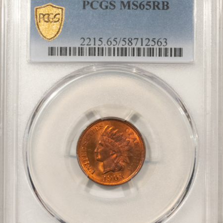 Indian 1903 INDIAN CENT – PCGS MS-65 RB, PRETTY GEM!