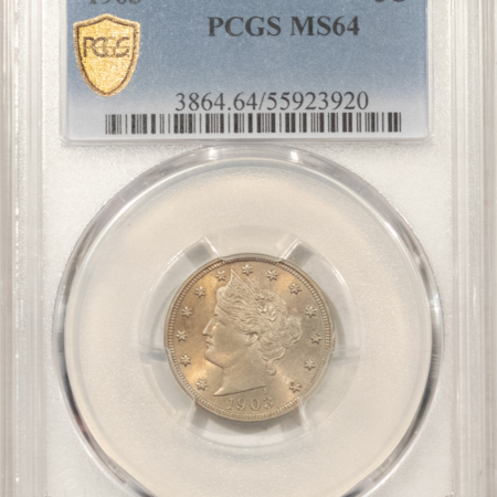 Liberty Nickels 1903 LIBERTY NICKEL – PCGS MS-64, FRESH & PREMIUM QUALITY!