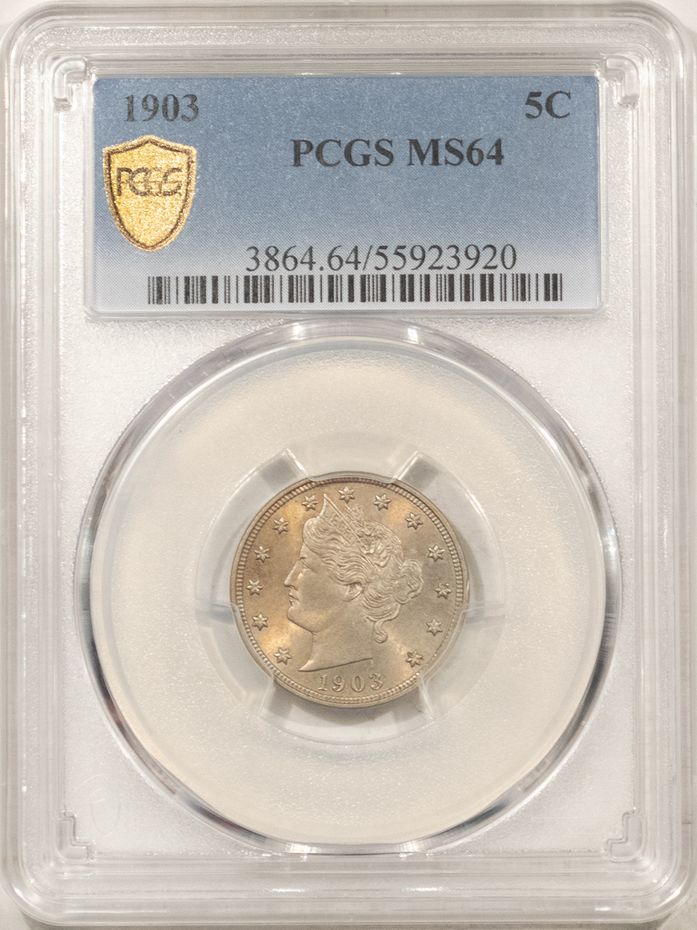 Liberty Nickels 1903 LIBERTY NICKEL – PCGS MS-64, FRESH & PREMIUM QUALITY! Liberty Nickels 1903 LIBERTY NICKEL – PCGS MS-64, FRESH & PREMIUM QUALITY!