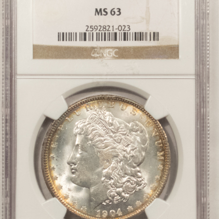 Dollars 1904-O $1 MORGAN DOLLAR – NGC MS-63, PRETTY!