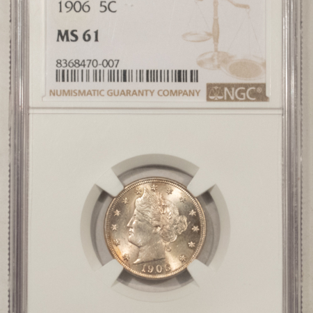 Liberty Nickels 1906 LIBERTY NICKEL – NGC MS-61