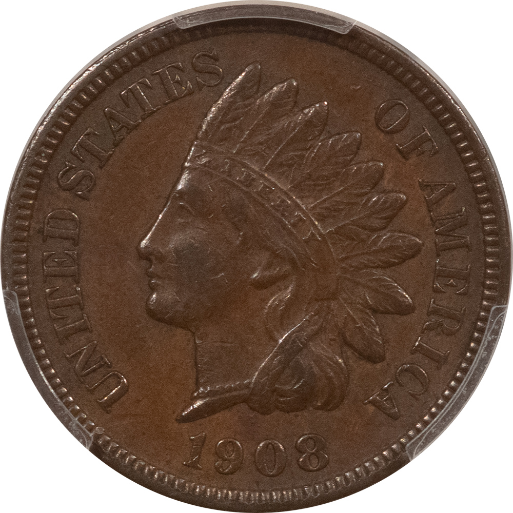 Indian 1908-S INDIAN CENT – PCGS AU-55 Indian 1908-S INDIAN CENT – PCGS AU-55