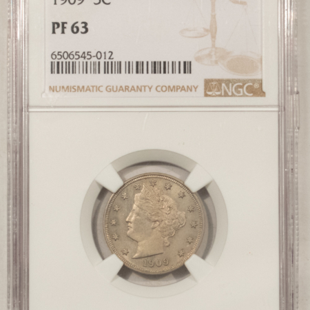 Liberty Nickels 1909 PROOF LIBERTY NICKEL – NGC PF-63