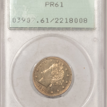 Liberty Nickels 1909 PROOF LIBERTY NICKEL – PCGS PR-61, RATTLER & PREMIUM QUALITY!