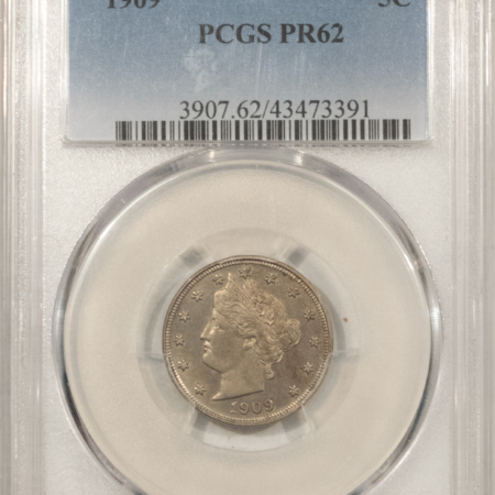 Liberty Nickels 1909 PROOF LIBERTY NICKEL – PCGS PR-62