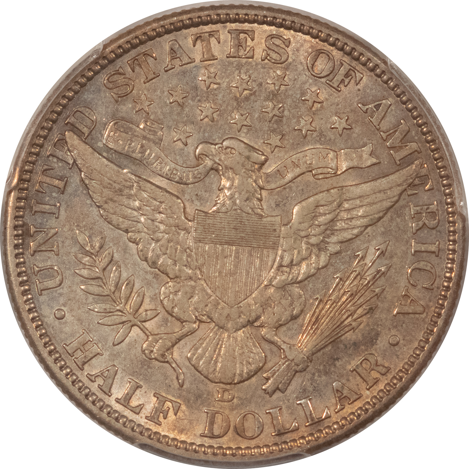 Barber Halves 1911-D BARBER HALF DOLLAR – PCGS AU-50 NICE ORIGINAL Barber Halves 1911-D BARBER HALF DOLLAR – PCGS AU-50 NICE ORIGINAL