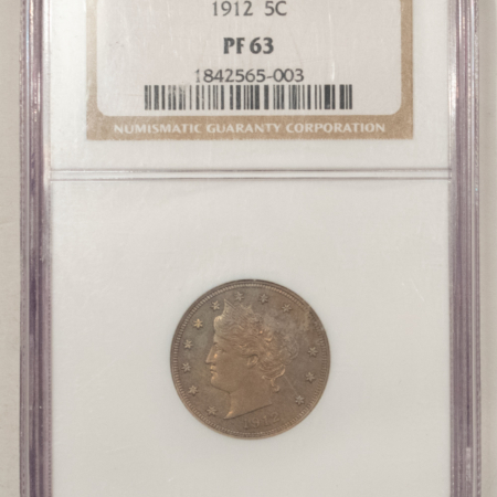 Liberty Nickels 1912 PROOF LIBERTY NICKEL – NGC PF-63