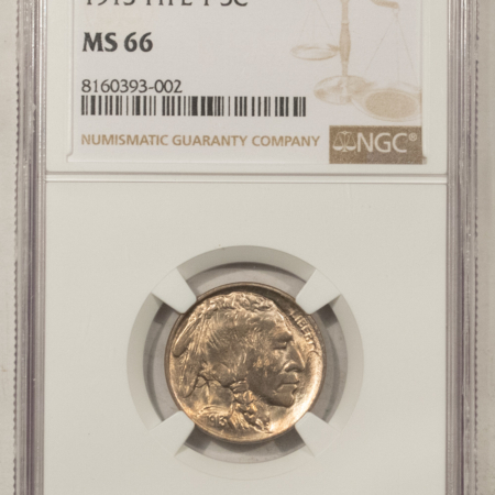 Buffalo Nickels 1913 BUFFALO NICKEL TYPE 1 – NGC MS-66, BLAZER & PREMIUM QUALITY!