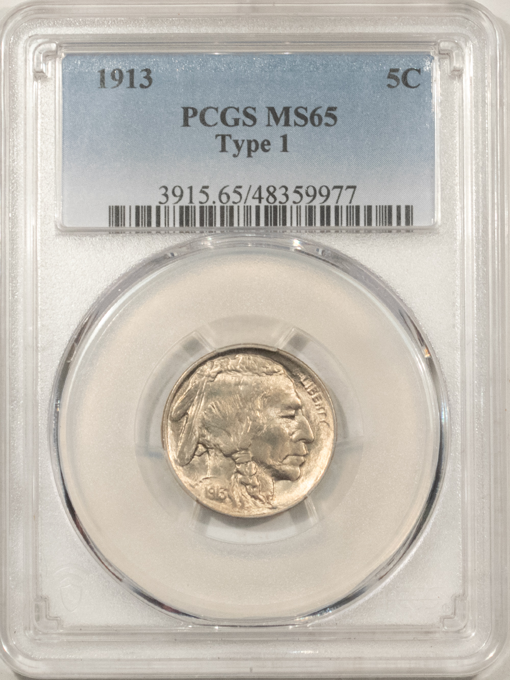 Buffalo Nickels 1913 BUFFALO NICKEL, TYPE 1 – PCGS MS-65, LOOKS 66! PREMIUM QUALITY! Buffalo Nickels 1913 BUFFALO NICKEL, TYPE 1 – PCGS MS-65, LOOKS 66! PREMIUM QUALITY!