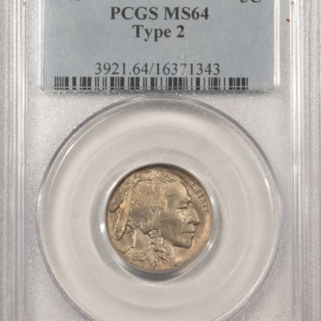 Buffalo Nickels 1913 BUFFALO NICKEL, TYPE 2 – PCGS MS-64