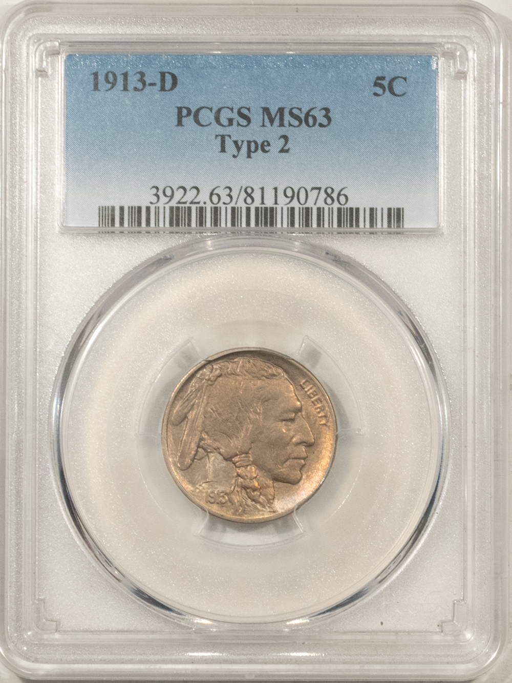 Buffalo Nickels 1913-D BUFFALO NICKEL TYPE 2 – PCGS MS-63, PRETTY & VERY CHOICE! Buffalo Nickels 1913-D BUFFALO NICKEL TYPE 2 – PCGS MS-63, PRETTY & VERY CHOICE!