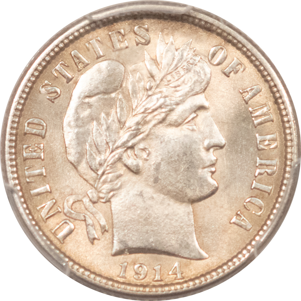 Barber Dimes 1914 BARBER DIME – PCGS MS-63 WHITE & CHOICE! Barber Dimes 1914 BARBER DIME – PCGS MS-63 WHITE & CHOICE!