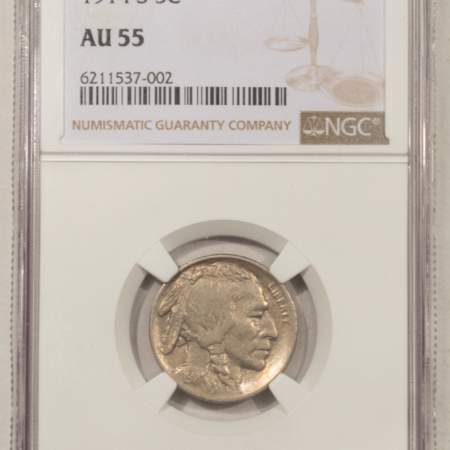 Buffalo Nickels 1914-S BUFFALO NICKEL – NGC AU-55