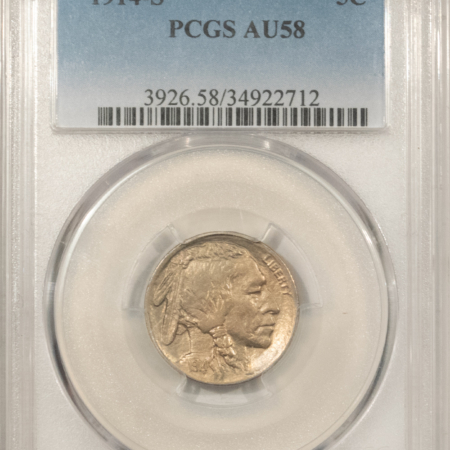 Buffalo Nickels 1914-S BUFFALO NICKEL – PCGS AU-58