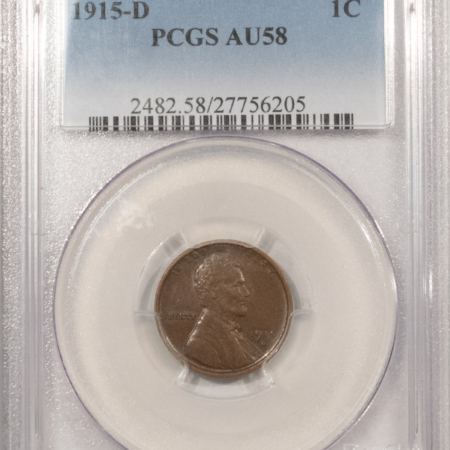 Lincoln Cents (Wheat) 1915-D LINCOLN CENT – PCGS AU-58