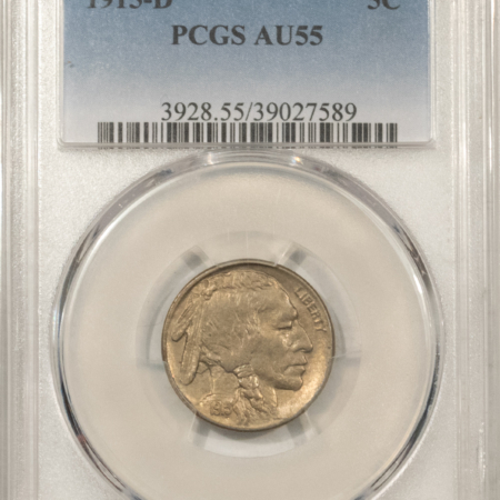 Buffalo Nickels 1915-D BUFFALO NICKEL – PCGS AU-55