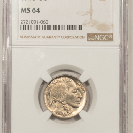 Buffalo Nickels 1916 BUFFALO NICKEL – NGC MS-64, FRESH & PREMIUM QUALITY!
