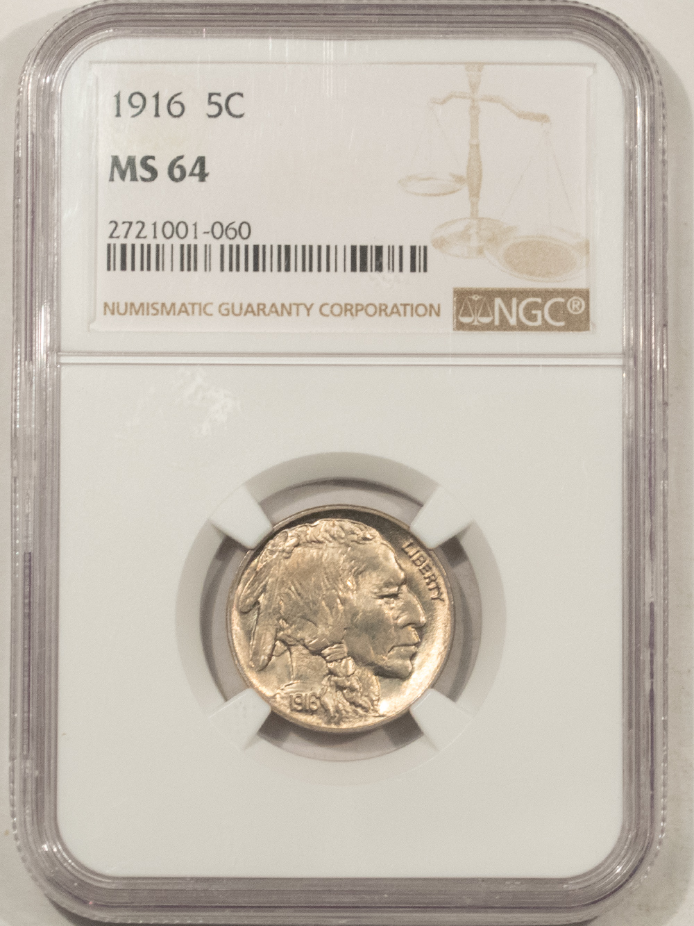 Buffalo Nickels 1916 BUFFALO NICKEL – NGC MS-64, FRESH & PREMIUM QUALITY! Buffalo Nickels 1916 BUFFALO NICKEL – NGC MS-64, FRESH & PREMIUM QUALITY!