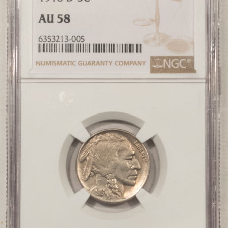 Buffalo Nickels 1916-D BUFFALO NICKEL – NGC AU-58