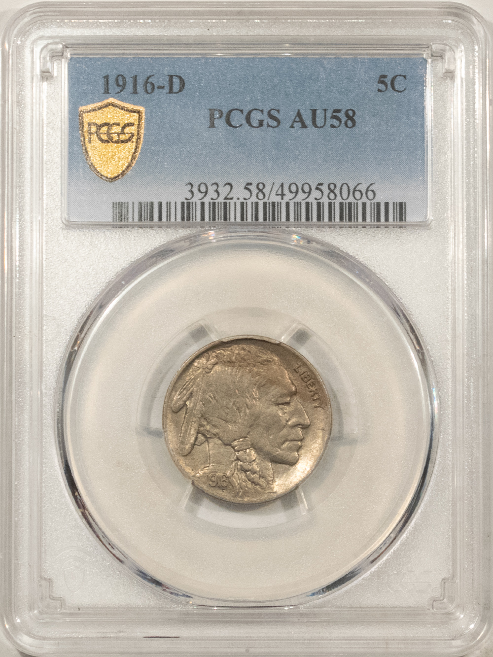 Buffalo Nickels 1916-D BUFFALO NICKEL – PCGS AU-58 Buffalo Nickels 1916-D BUFFALO NICKEL – PCGS AU-58