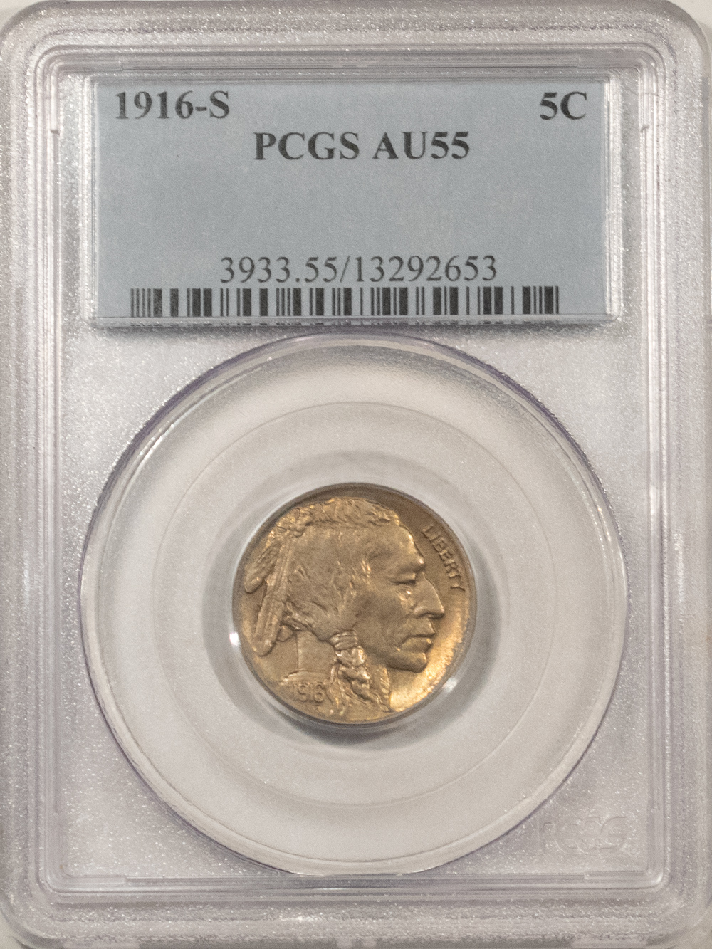 Buffalo Nickels 1916-S BUFFALO NICKEL – PCGS AU-55 Buffalo Nickels 1916-S BUFFALO NICKEL – PCGS AU-55