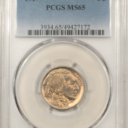 Buffalo Nickels 1917 BUFFALO NICKEL – PCGS MS-65, SPARKLING GEM!
