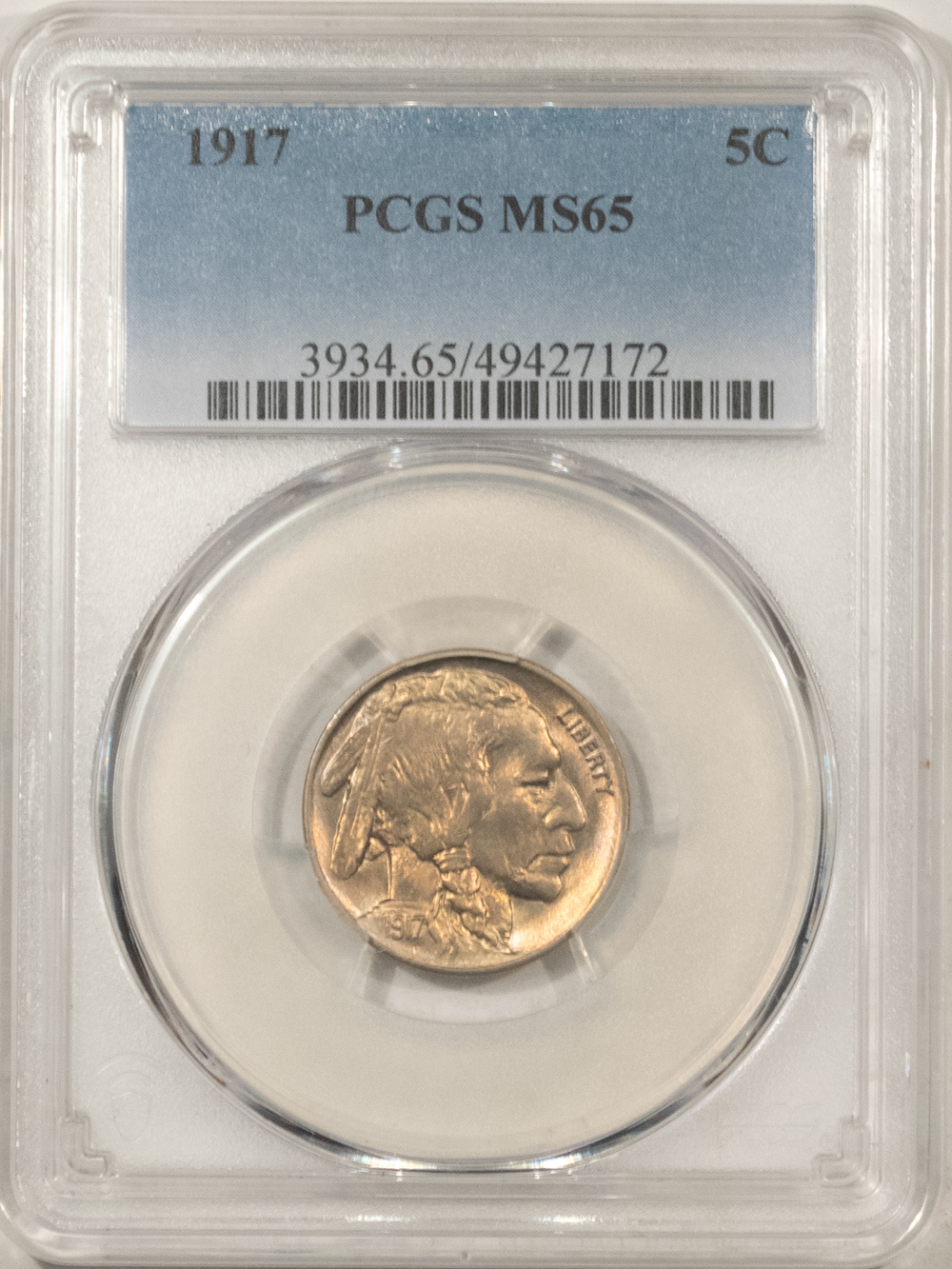 Buffalo Nickels 1917 BUFFALO NICKEL – PCGS MS-65, SPARKLING GEM! Buffalo Nickels 1917 BUFFALO NICKEL – PCGS MS-65, SPARKLING GEM!