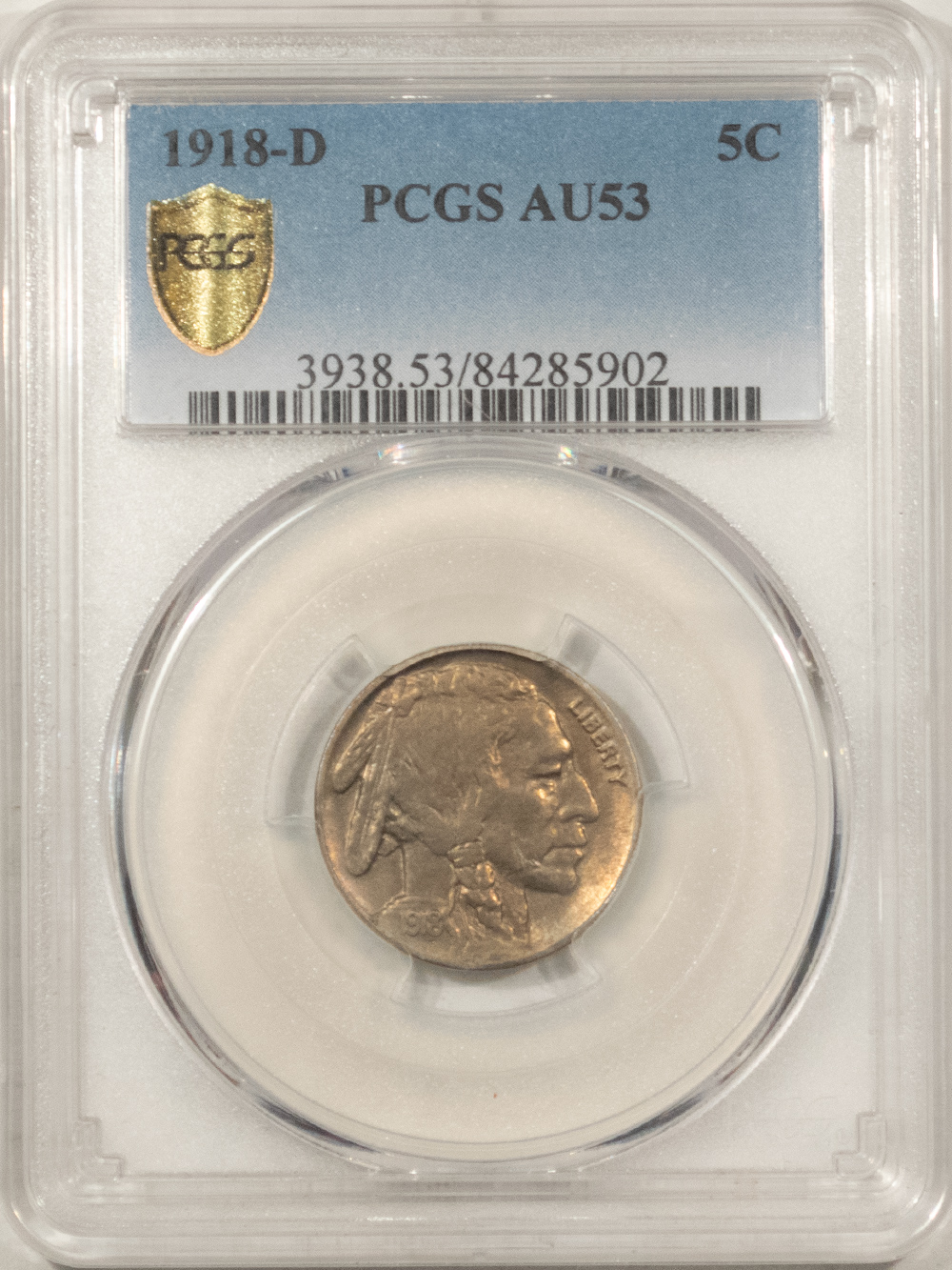 Buffalo Nickels 1918-D BUFFALO NICKEL – PCGS AU-53 Buffalo Nickels 1918-D BUFFALO NICKEL – PCGS AU-53