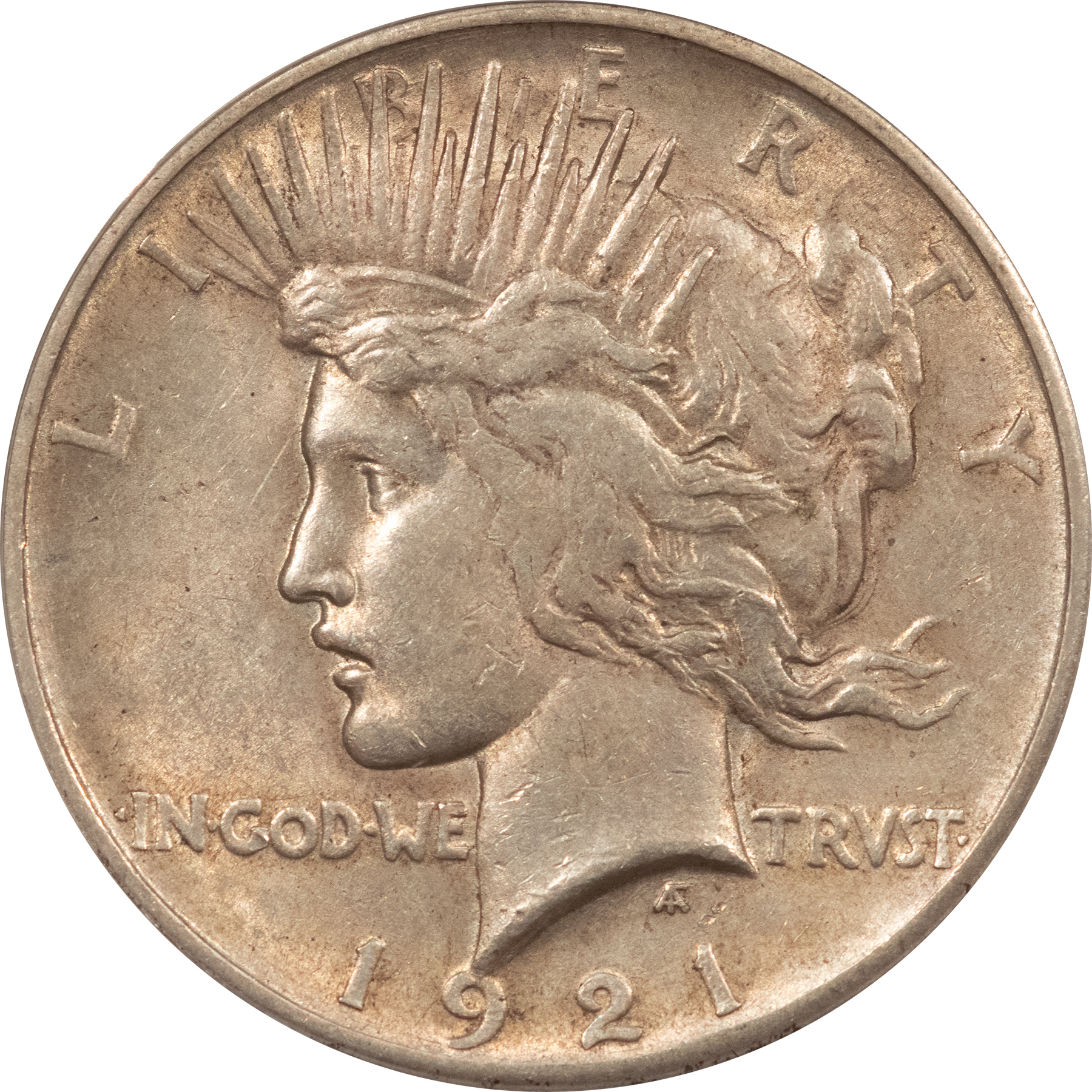 Dollars 1921 $1 PEACE DOLLAR – ANACS AU-55, NICE ORIGINAL! Dollars 1921 $1 PEACE DOLLAR – ANACS AU-55, NICE ORIGINAL!