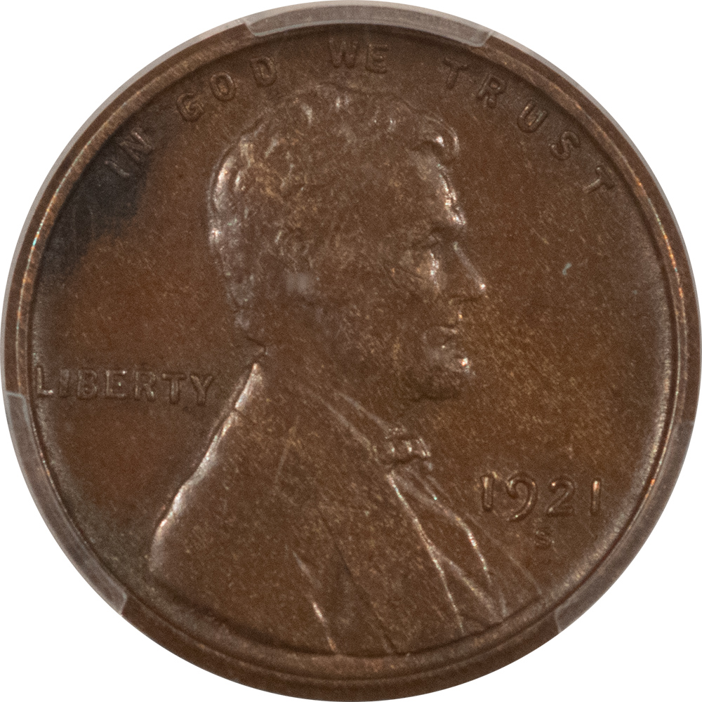 Lincoln Cents (Wheat) 1921-S LINCOLN CENT – PCGS AU-55 Lincoln Cents (Wheat) 1921-S LINCOLN CENT – PCGS AU-55