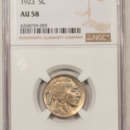 Buffalo Nickels 1923 BUFFALO NICKEL – NGC AU-58
