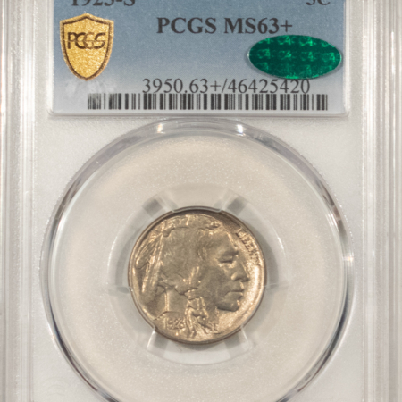 Buffalo Nickels 1923-S BUFFALO NICKEL – PCGS MS-63+, PREMIUM QUALITY! CAC APPROVED!