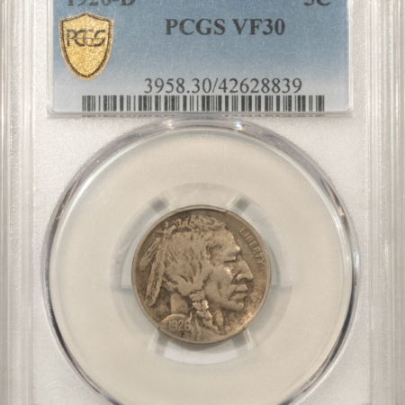 Buffalo Nickels 1926-D BUFFALO NICKEL – PCGS VF-30