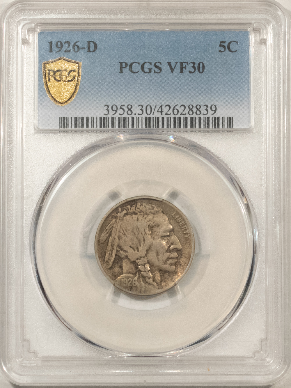 Buffalo Nickels 1926-D BUFFALO NICKEL – PCGS VF-30 Buffalo Nickels 1926-D BUFFALO NICKEL – PCGS VF-30