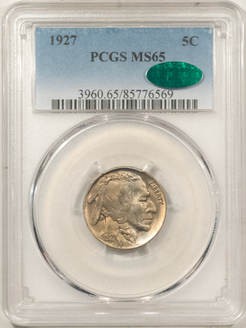 Buffalo Nickels 1927 BUFFALO NICKEL – PCGS MS-65, FRESH PREMIUM QUALITY GEM! CAC APPROVED! Buffalo Nickels 1927 BUFFALO NICKEL – PCGS MS-65, FRESH PREMIUM QUALITY GEM! CAC APPROVED!