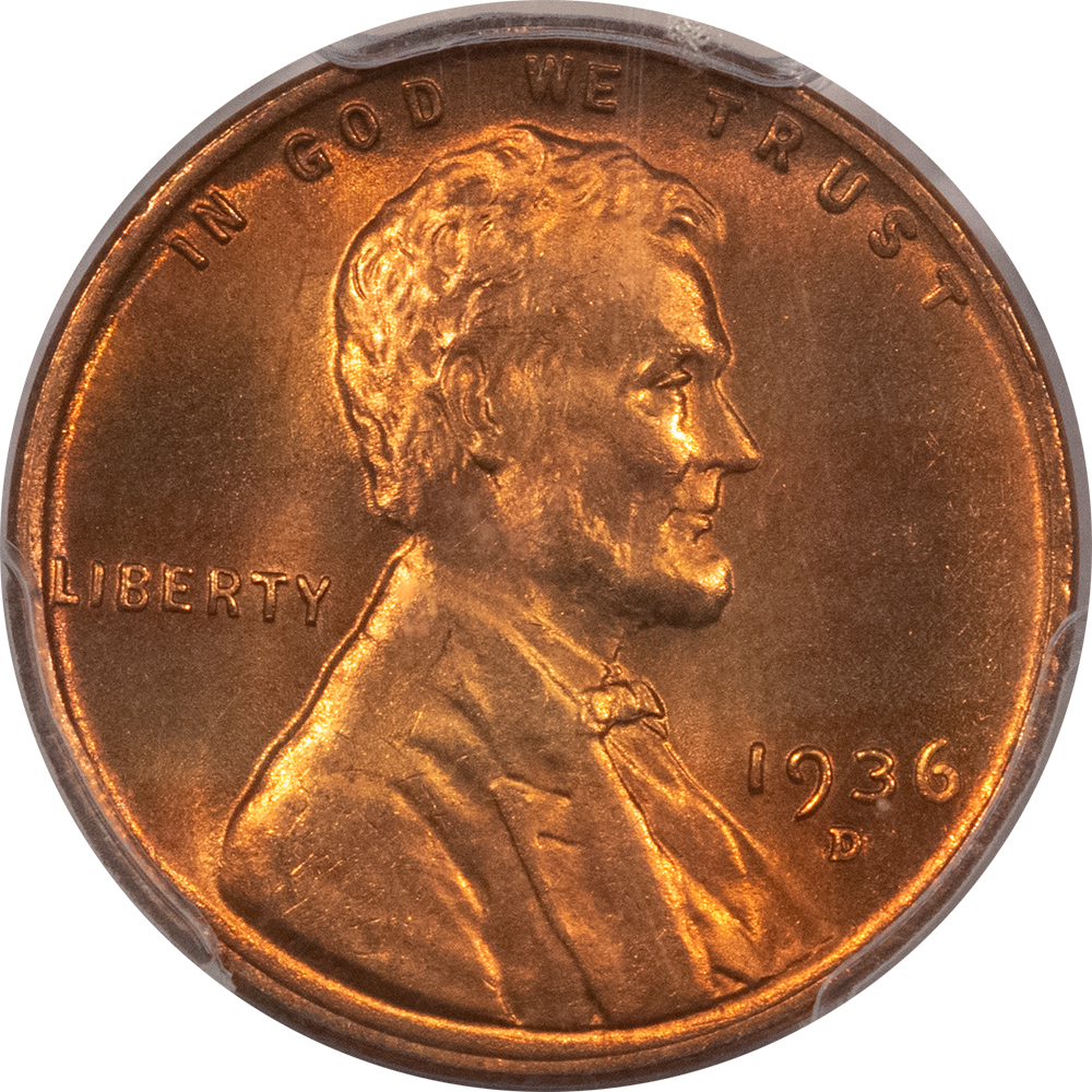 CAC Approved Coins 1936-D LINCOLN CENT – PCGS MS-66 RD, SUPERB & CAC APPROVED! CAC Approved Coins 1936-D LINCOLN CENT – PCGS MS-66 RD, SUPERB & CAC APPROVED!