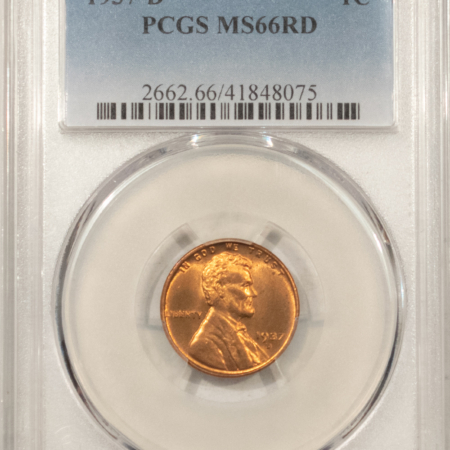 Lincoln Cents (Wheat) 1937-D LINCOLN CENT – PCGS MS-66 RD