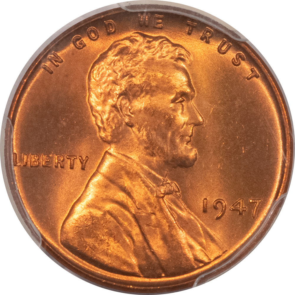 Lincoln Cents (Wheat) 1947 LINCOLN CENT – PCGS MS-66 RD, PREMIUM QUALITY+! CAC APPROVED! Lincoln Cents (Wheat) 1947 LINCOLN CENT – PCGS MS-66 RD, PREMIUM QUALITY+! CAC APPROVED!