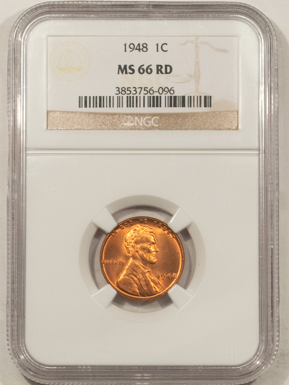 Lincoln Cents (Wheat) 1948 LINCOLN CENT – NGC MS-66 RD Lincoln Cents (Wheat) 1948 LINCOLN CENT – NGC MS-66 RD