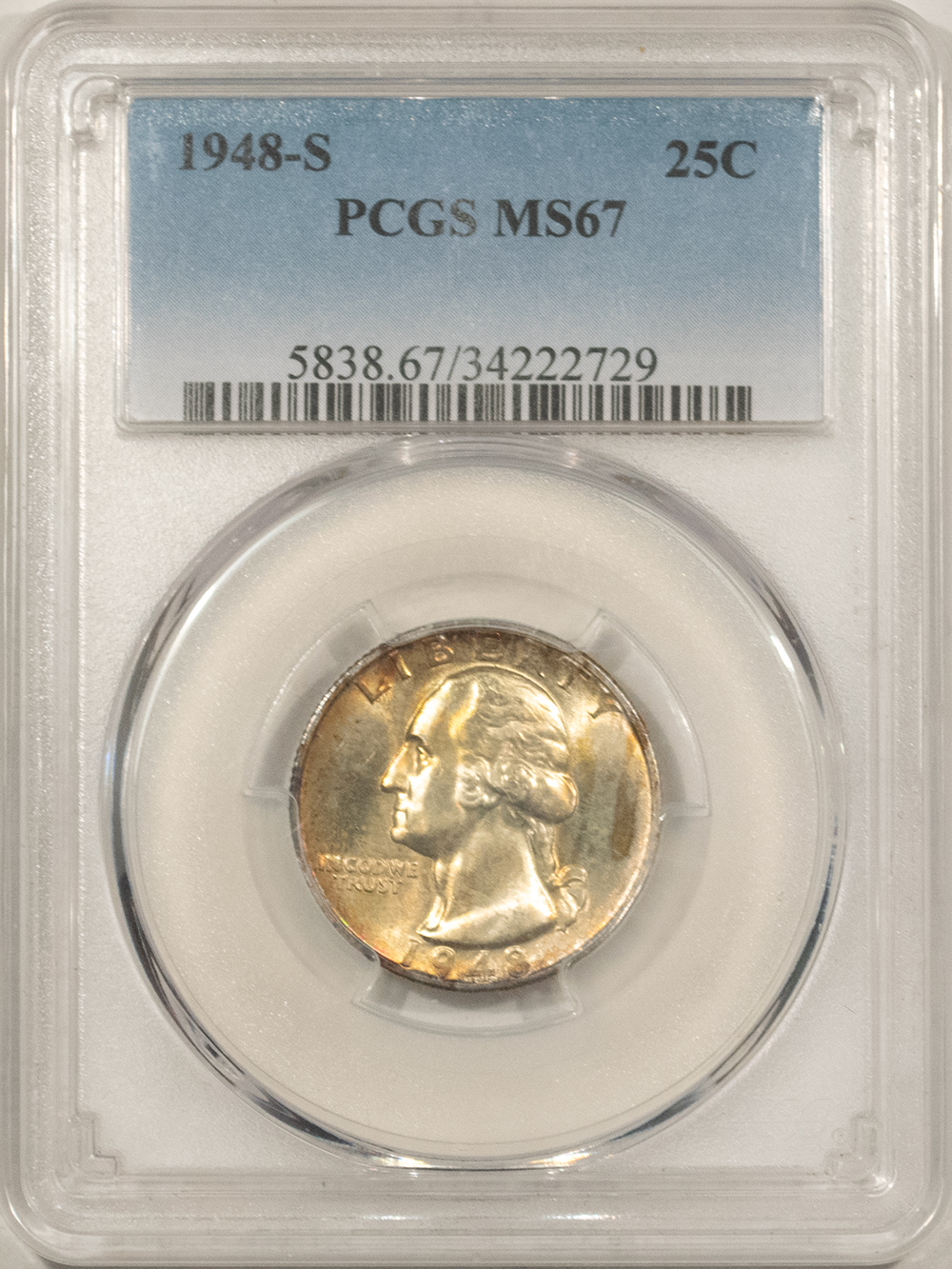 New Certified Coins 1948-S WASHINGTON QUARTER – PCGS MS-67, SUPERB GEM! New Certified Coins 1948-S WASHINGTON QUARTER – PCGS MS-67, SUPERB GEM!