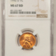 Lincoln Cents (Memorial) 1995 LINCOLN CENT, DOUBLED DIE OBVERSE – NGC MS-67 RD Lincoln Cents (Memorial) 1995 LINCOLN CENT, DOUBLED DIE OBVERSE – NGC MS-67 RD