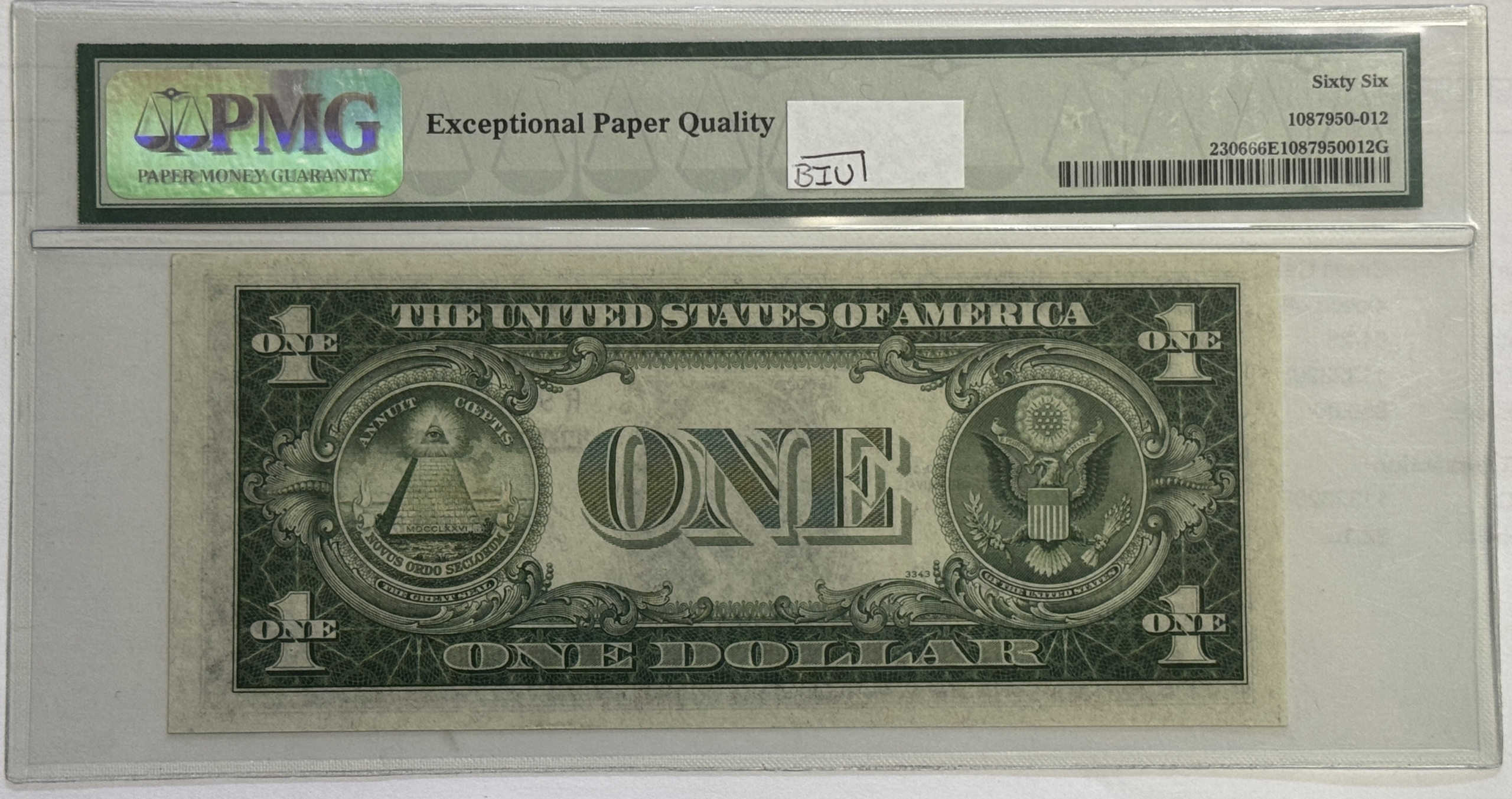 U.S. Currency 1935-A $1 NORTH AFRICA EMERGENCY SILVER CERIFICATE FR #2306 PMG CU-66 EPQ SUPERB U.S. Currency 1935-A $1 NORTH AFRICA EMERGENCY SILVER CERIFICATE FR #2306 PMG CU-66 EPQ SUPERB