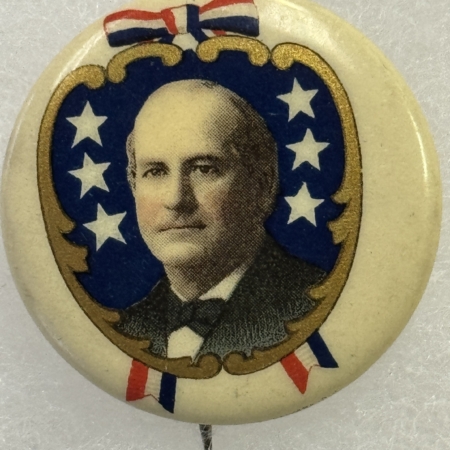 Political 1908 WILLIAM JENNINGS BRYAN 1 1/4″ CELLO CAMPAIGN BUTTON, BRIGHT & MINT! SCARCE!