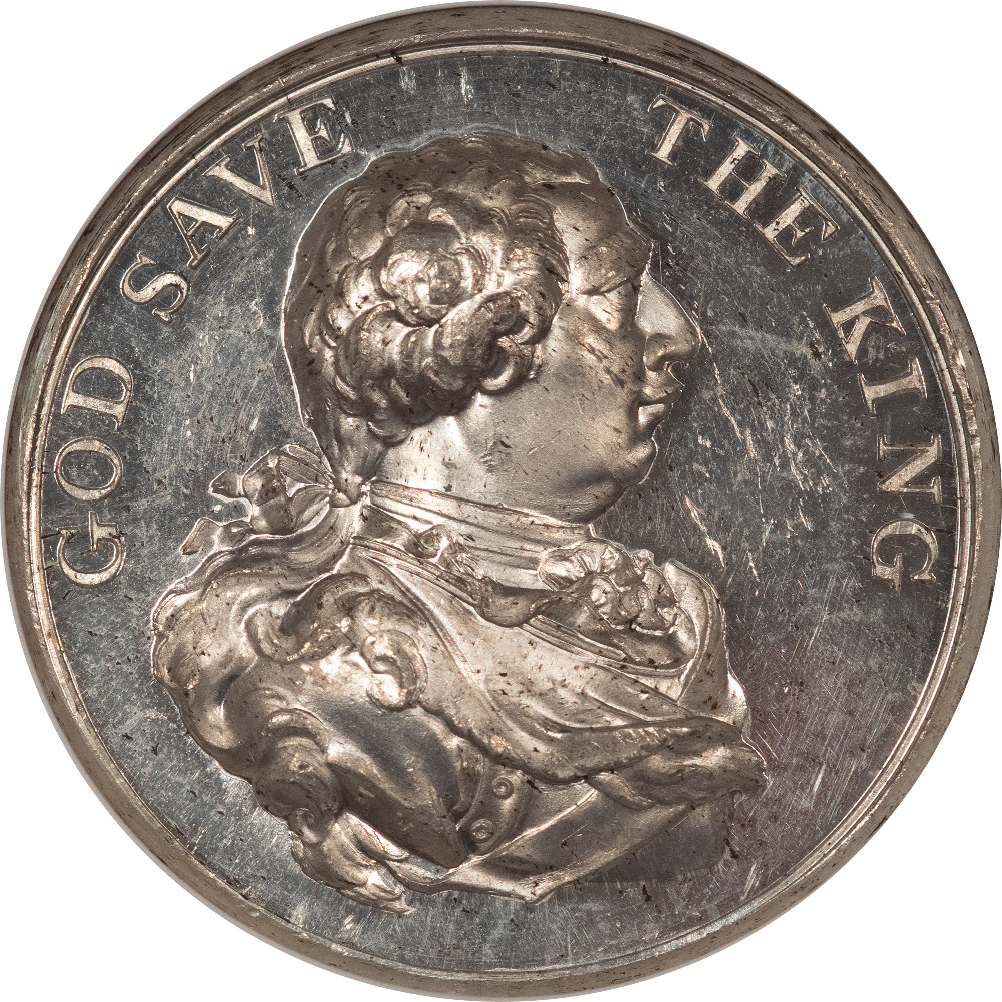 Exonumia 1809 G BRITAIN SILVER MEDAL BHM-653 GEORGE III GOLDEN JUBILEE NGC MS-63 PL RARE! Exonumia 1809 G BRITAIN SILVER MEDAL BHM-653 GEORGE III GOLDEN JUBILEE NGC MS-63 PL RARE!