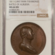 Exonumia 1813 G BRIT HISTORICAL BRONZE MEDAL BHM-761 BATTLE SAN SEBASTIAN – NGC MS-63 BN!