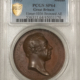 Exonumia 1815 GR BRITAIN MEDAL, VIENNA CONGRESS BRONZED AE E-1064 PCGS SP-65 PRETTY, RARE