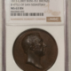 Exonumia 1801 G BRITAIN HISTORICAL BRASS MEDAL BHM-528 IRELAND/GBR UNION – NGC MS-63!