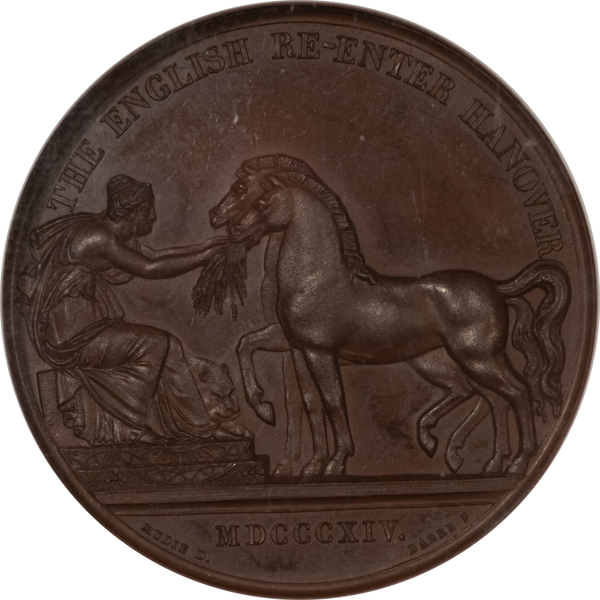 Exonumia 1820 G BRIT HISTORICAL MEDAL BHM-1057 BRONZE DUKE OF CAMBRIDGE, #31 NGC MS-64 BN Exonumia 1820 G BRIT HISTORICAL MEDAL BHM-1057 BRONZE DUKE OF CAMBRIDGE, #31 NGC MS-64 BN